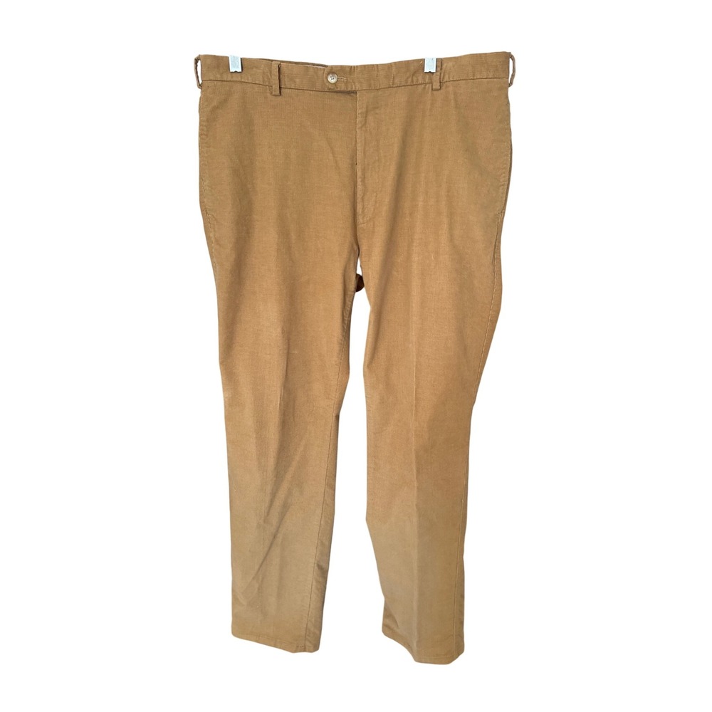 Men's Peter Millar flat front pima cotton corduroy khaki pants size 38/32